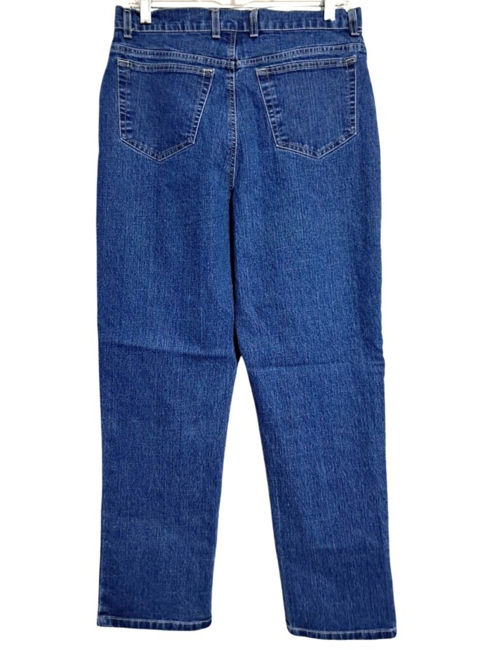 St. Johns Bay Jeans Womens Size 14 Short Blue Stretch Denim Cotton Blend Straigh